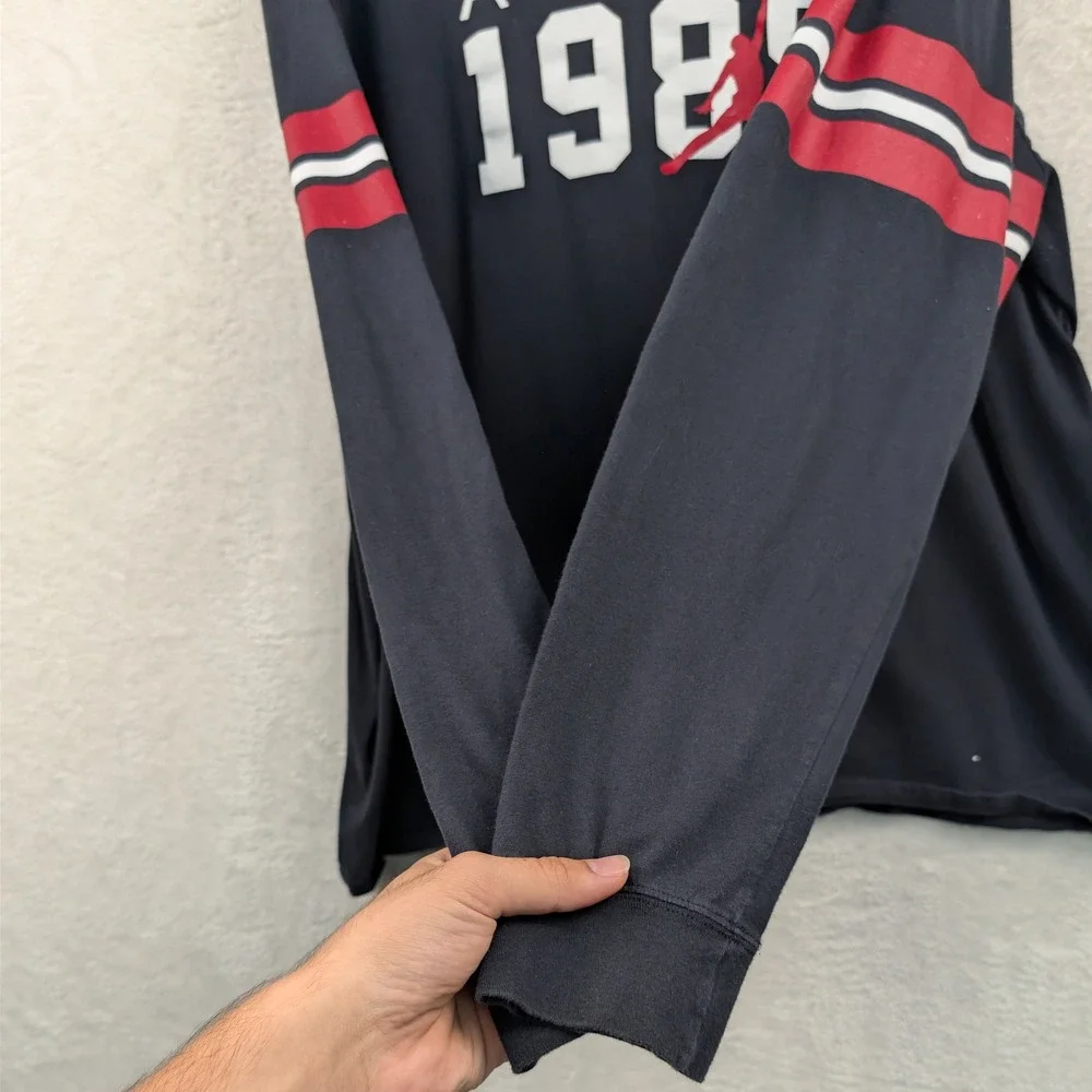 Michael Jordan T-Shirt Men's 3XL Black Air 1985 Jumpman Long Sleeve Athletic